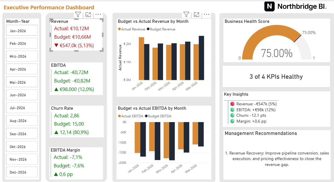 Executive Performance Dashboard dashboard